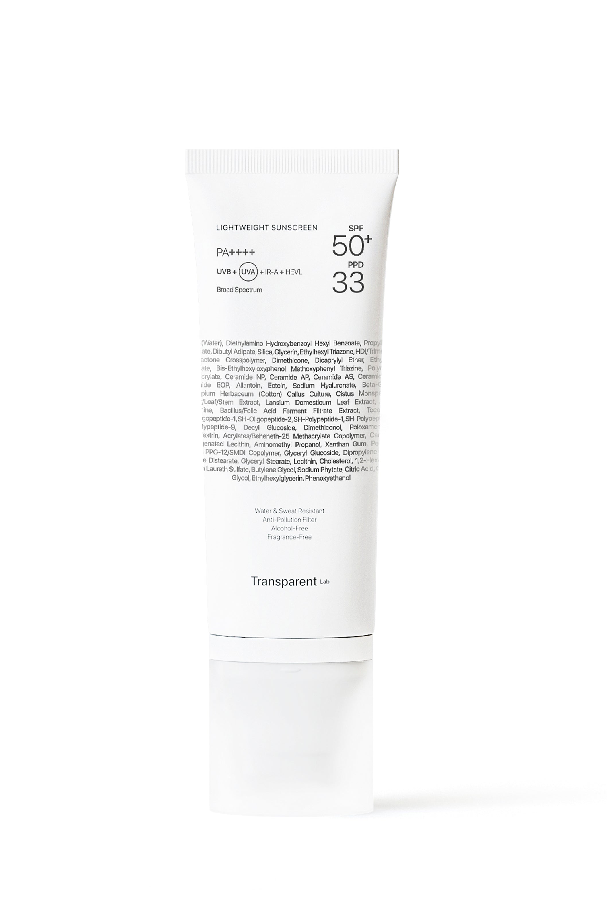 Lightweight Sunscreen SPF50+ I Transparent Lab – NICHE BEAUTY LAB
