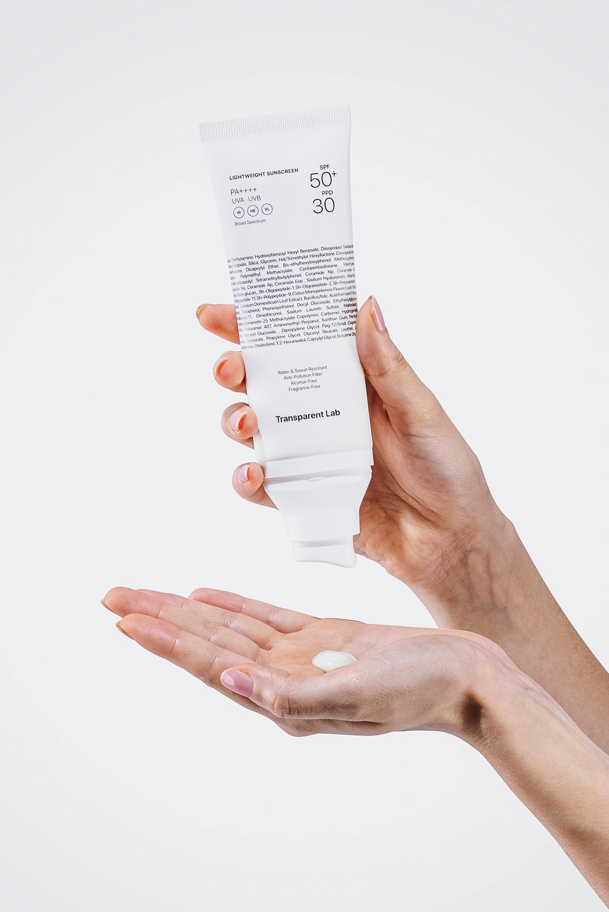 Heavy Sunscreen Lightweight Sunscreen SPF50+ I Transparent Lab – NICHE BEAUTY LAB