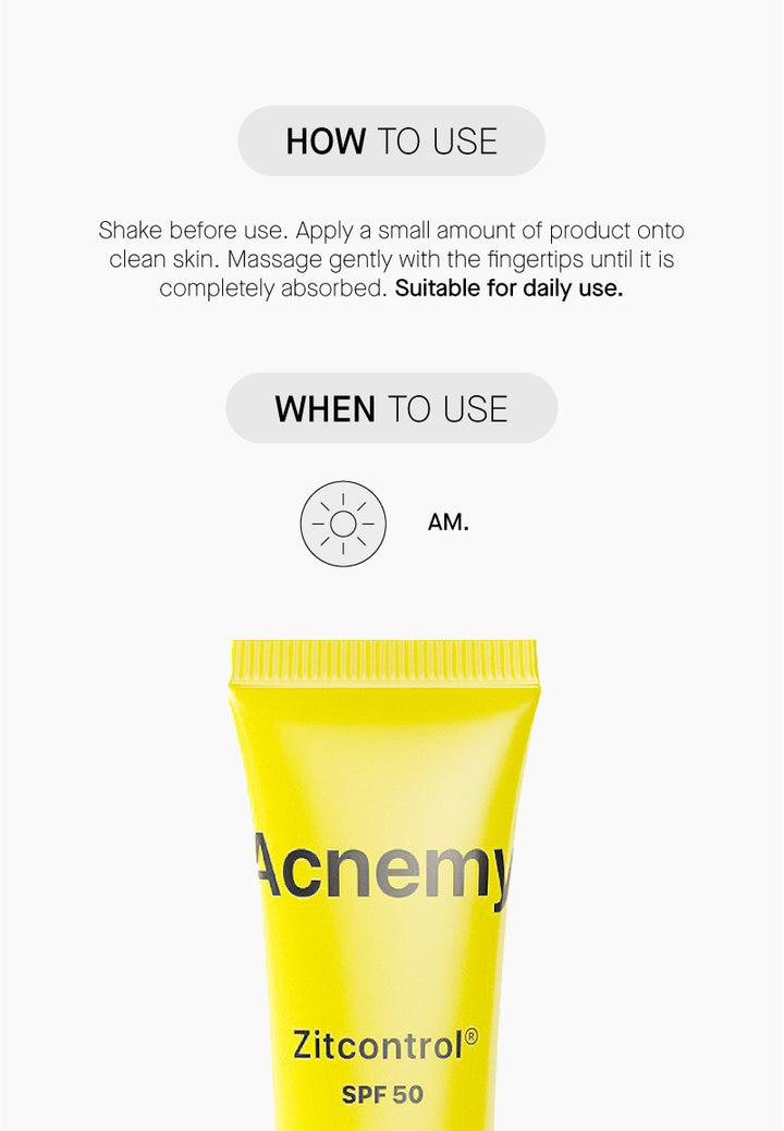 Zitcontrol SPF50® | SPF50 Daily Blemish Treatment | Acnemy