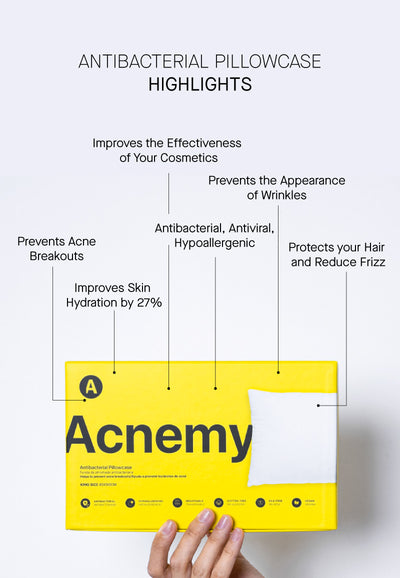 Acnemy Funda de Almohada Antibacteriana