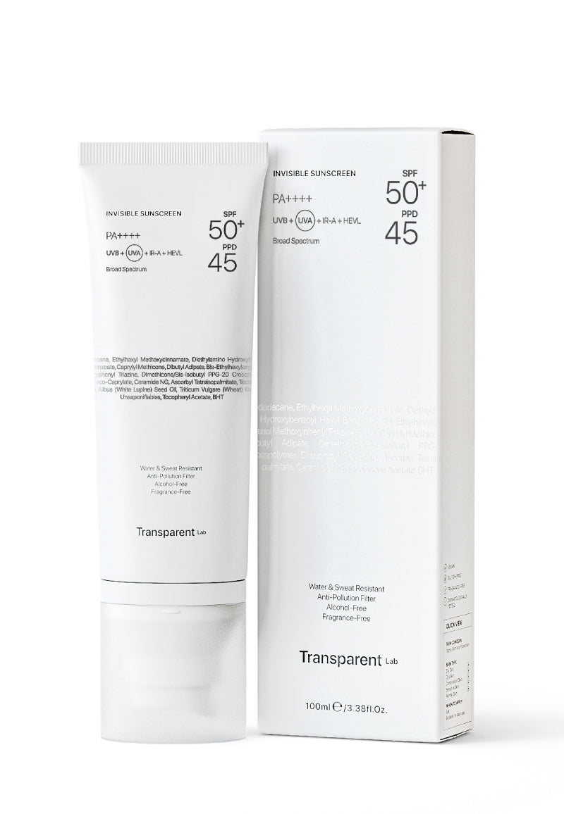 Transparent Sunblock Invisible Sunscreen SPF50+ I Transparent Lab – NICHE BEAUTY LAB