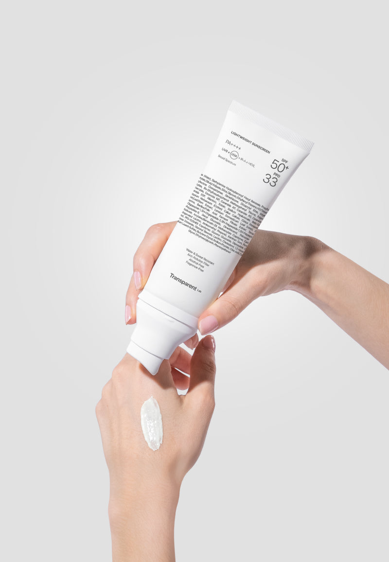 Heavy Sunscreen Lightweight Sunscreen SPF50+ I Transparent Lab – NICHE BEAUTY LAB
