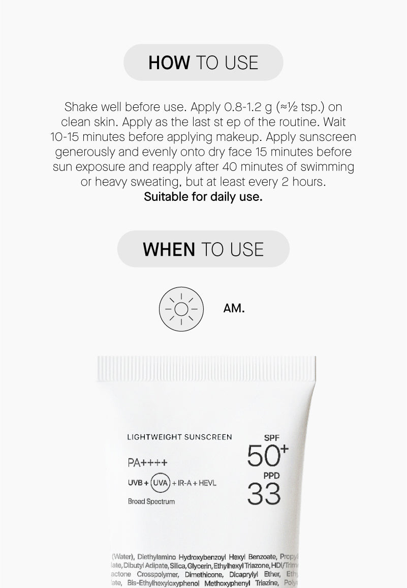 Heavy Sunscreen Lightweight Sunscreen SPF50+ I Transparent Lab – NICHE BEAUTY LAB